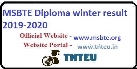 MSBTE Diploma winter Result 2019