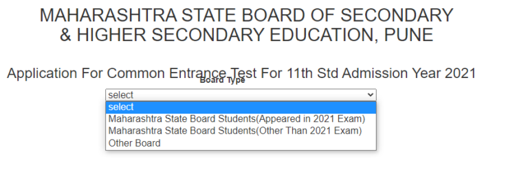 Maharashtra FYJC CET Form 2021 11th Admission Application ...