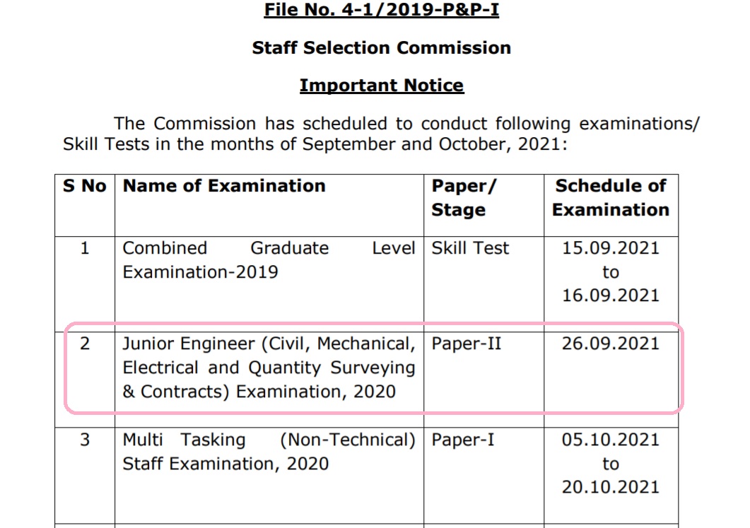 SSC JE Paper 2 Exam Date Download Junior Engineer Tier II Admit Card