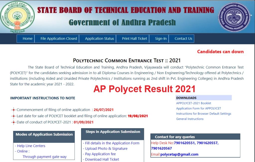 AP Polycet Result 2021
