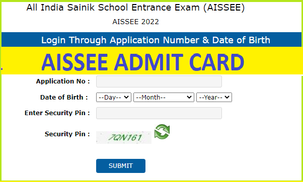 NTA AISSEE Admit Card 2022 
