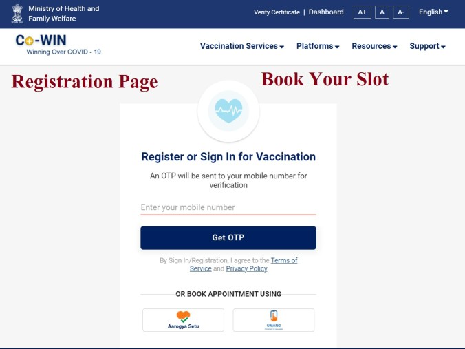 Covid Vaccine Registration Page For 15 Plus Child