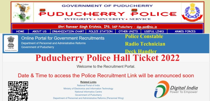 Puducherry Police Hall Ticket 2022 