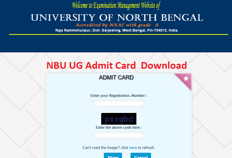 NBU Admit Card 2022