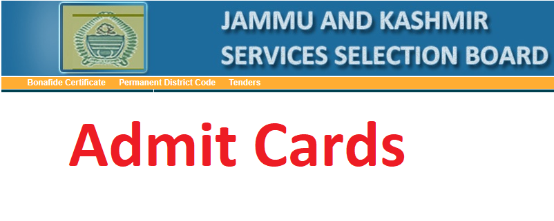JKSSB Accounts assistant Admit Card 2022