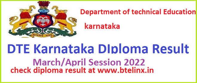 BTELINX DTE Karnataka Diploma Results 2022 