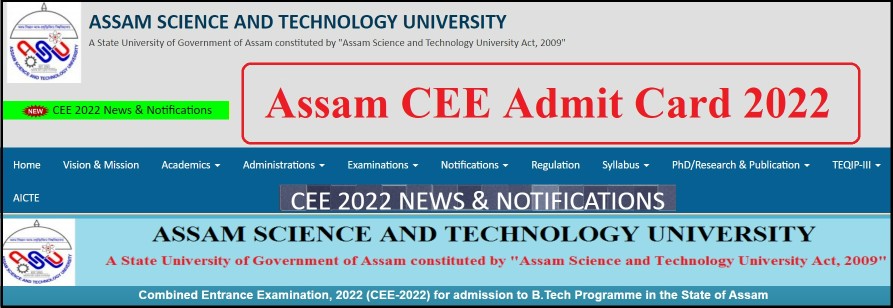 Assam CEE Admit Card 2022