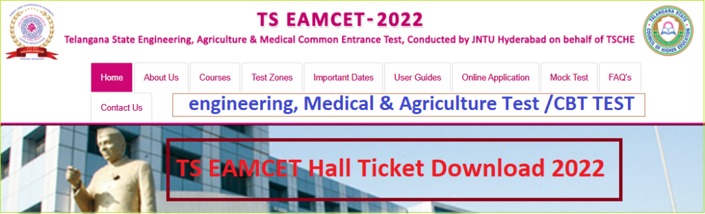 TS EAMCET Hall Ticket Download 2022 Link