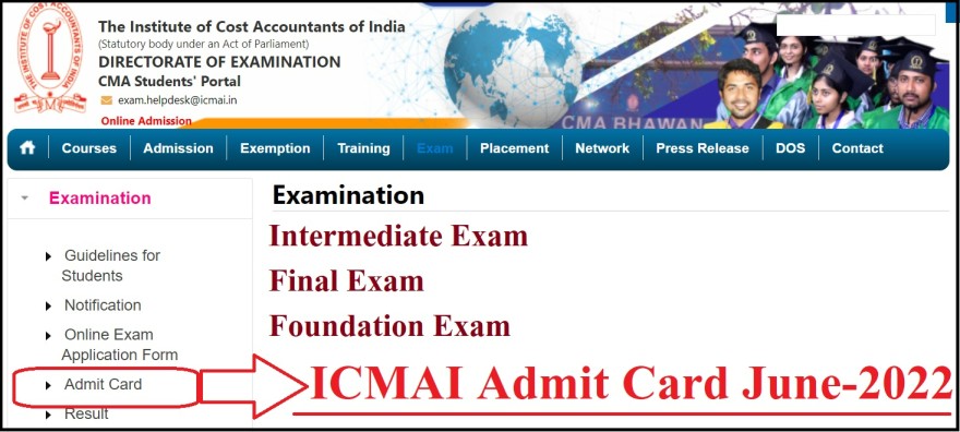 ICMAI Admit Card June 2022