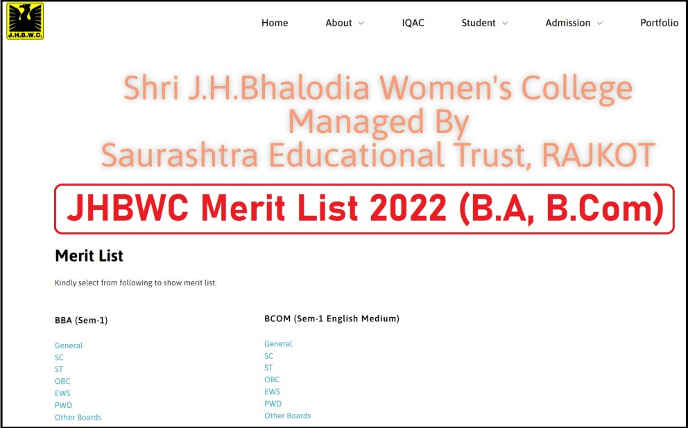 JHWBC Merit List 2022