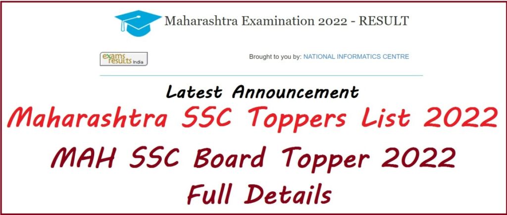 Maharashtra SSC Toppers List 2022