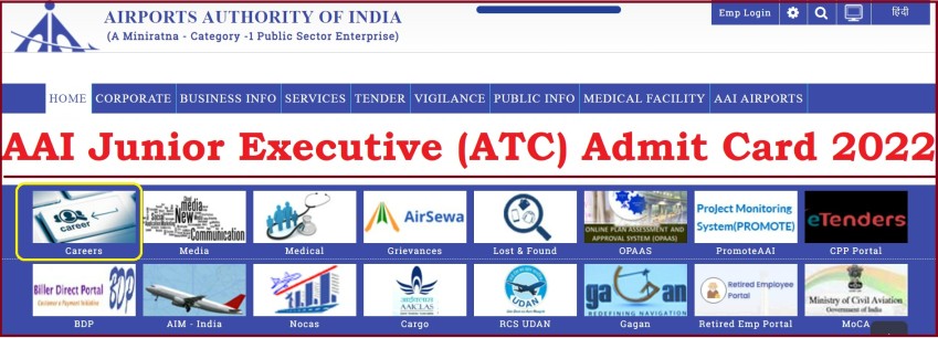 AAI JE ATC Admit Card 2022