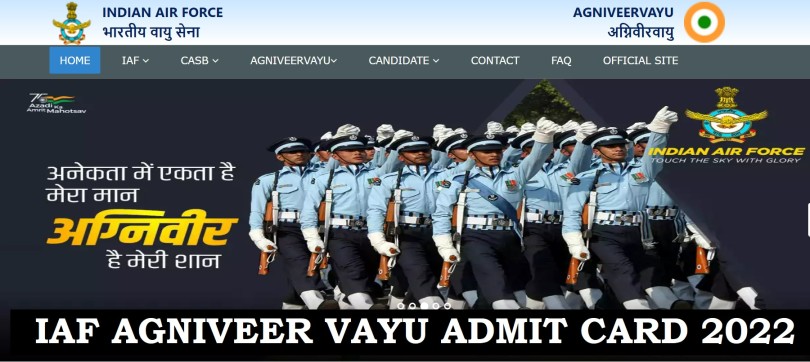 IAF Agniveer Vayu Admit Card 2022