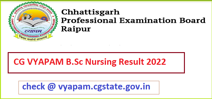 CG B.Sc Nursing result 2022 