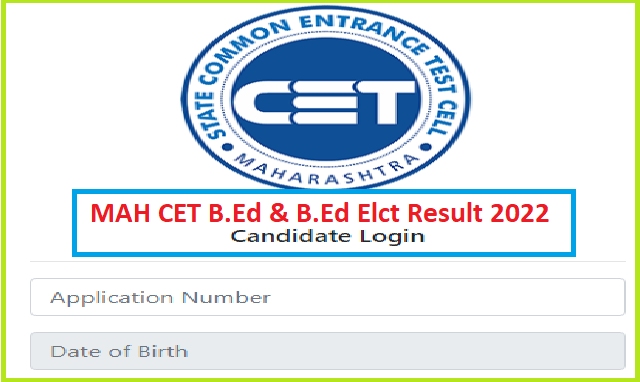 MAH B.Ed CET result 2022 link 