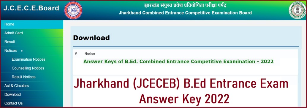 Jharkhand B.Ed Result 2023 Official Solution) Question Paper PDF