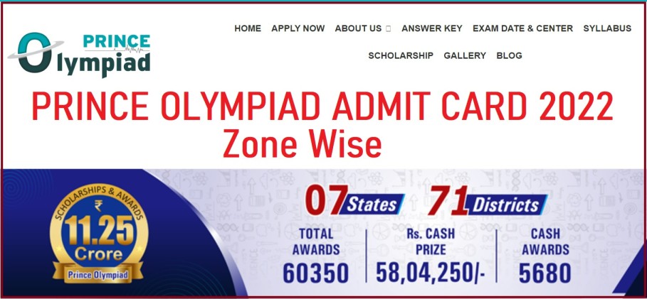 Prince Olympiad Admit Card 2022