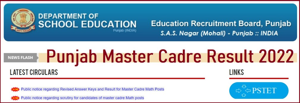 Punjab Master Cadre Revised Result 2023