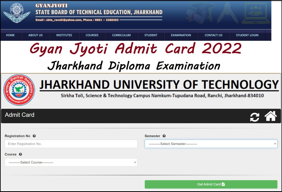 Gyan Jyoti Diploma Admit Card 2022