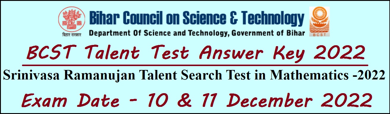 Bcst Ramanujan Talent Test Answer Key December