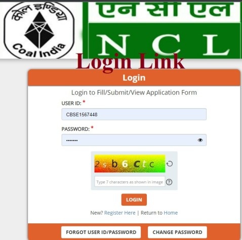NCL Admit Card Login Link