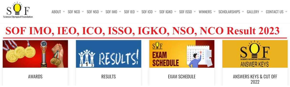 SOF Result 2023 Level 1 Link Out IEO ICO IMO NCO NSO