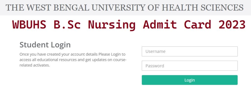 WBUHS B.Sc Nursing Admit Card 2023 1024x361 