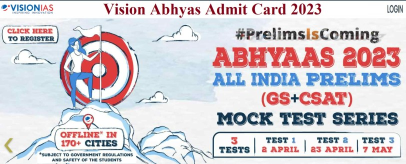 Vision Abhyas Test 2 Admit Card 2023