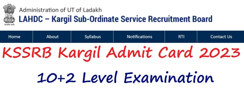 DSSRB Kargil Admit Card 2023
