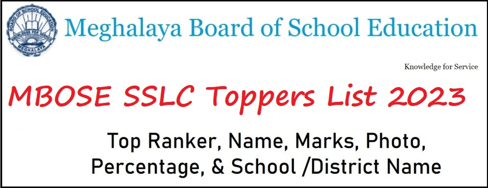 MBOSE SSLC Toppers List 2023